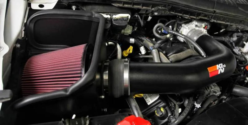 K&N 2017 Ford F250 V8-6.2L F/I Performance Air Intake Kit - Installation View