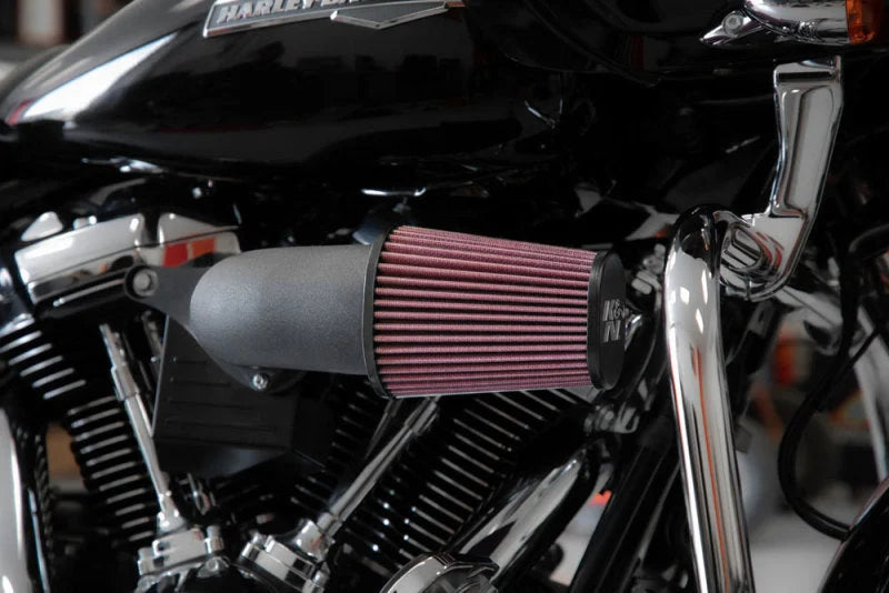 K&N 2017 Harley-Davidson H/D Touring Models AirCharger Performance Intake - Black - Installation View