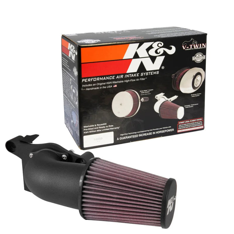 K&N 2017 Harley-Davidson H/D Touring Models AirCharger Performance Intake - Black - Additional View 8