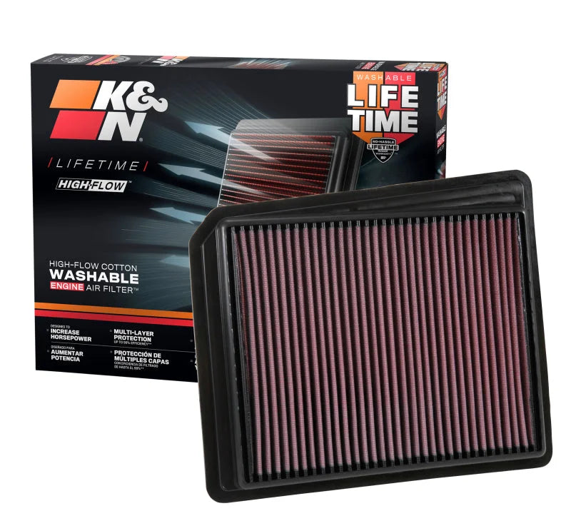 K&N 2017 Nissan Titan V8-5.6L F/I Drop In Replacement Air Filter - Additional View 8