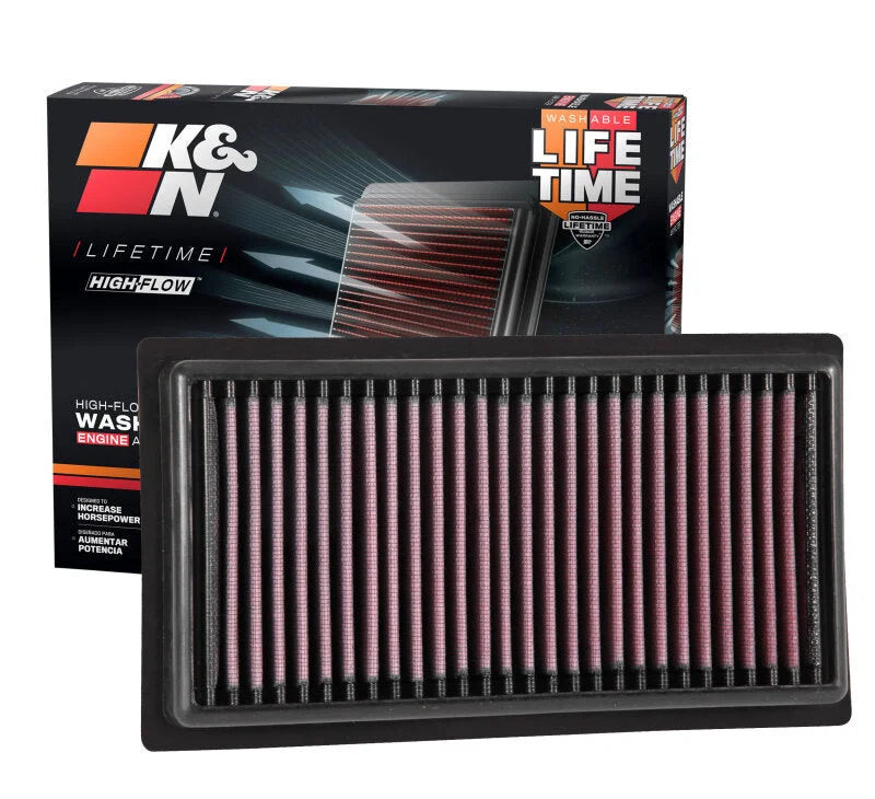 K&N 2017 Subaru BRZ H4-2.0L F/I Replacement Drop In Air Filter - Back View