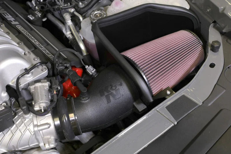 K&N 2018 Dodge Challenger Demon V8-6.2L F/I AirCharger Performance Intake - Back View