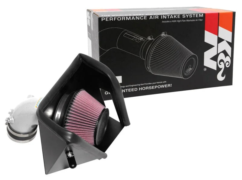 K&N 2018 Kia Stinger L4-2.0L F/I Silver Typhoon Short Ram Intake - Installation View