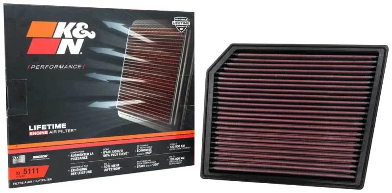 K&N 2019 BMW X2 M35 L4-2.0L F/I Replacement Air Filter - Back View