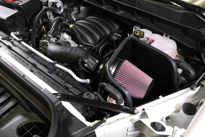 K&N 2019+ Chevrolet 1500 5.3L / 6.2L V8 F/I AirCharger Performance Intake System - Back View