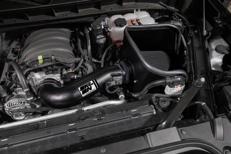 K&N 2019 Chevrolet Silverado 1500 5.3L V8 Black Performance Intake Kit - Installation View