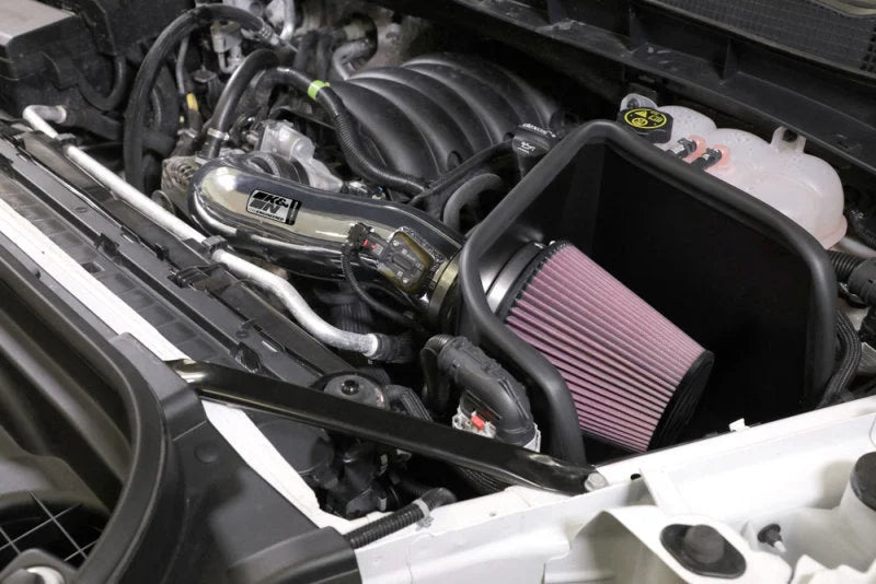 K&N 2019 Chevy Silverado / GMC Sierra 1500 V8-5.3/6.2L Performance Air Intake Kit - Side View