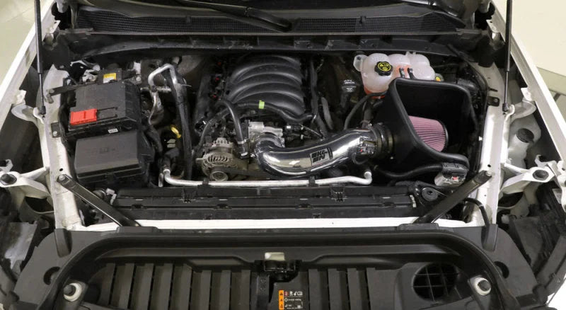 K&N 2019 Chevy Silverado / GMC Sierra 1500 V8-5.3/6.2L Performance Air Intake Kit - Back View