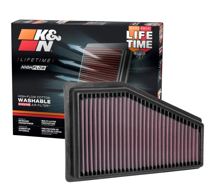 K&N 2019 Jeep Cherokee L4-2.4L V6-3.2L F/I Replacement Drop In Air Filter - Additional View 9