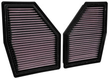 Load image into Gallery viewer, K&amp;N 2020 BMW M550i 4.4L V8 Replacement Air Filter (2 Per Box) - Side View