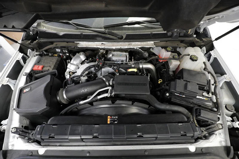 K&N 2020+ Chevrolet Silverado 2500/3500 V8-6.6L DSL Performance Intake System - Side View