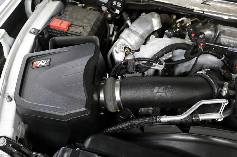 K&N 2020+ Chevrolet Silverado 2500/3500 V8-6.6L DSL Performance Intake System - Back View