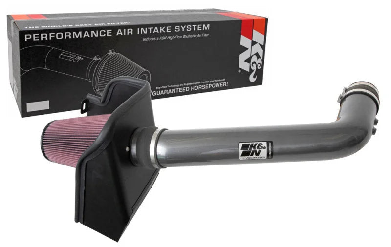 K&N 2020 Ford F250/350 6.2L V8 High Flow Performance Intake Kit - Installation View