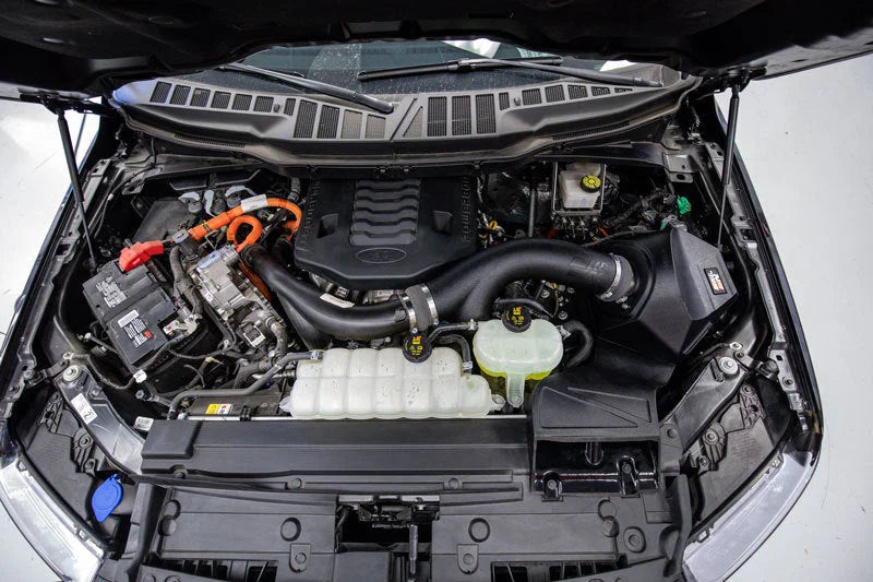 K&N 2021+ Ford F150 V6-3.5L/2.7L F/I AirCharger Performance Intake - Side View