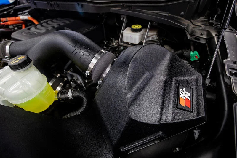 K&N 2021+ Ford F150 V6-3.5L/2.7L F/I AirCharger Performance Intake - Installation View