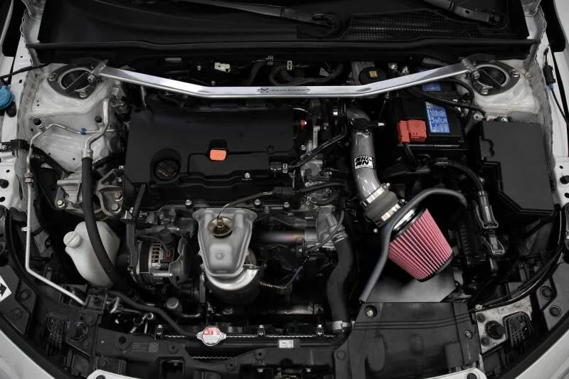 K&N 2022 Honda Civic 2.0L L4 Silver Typhoon Intake - Side View