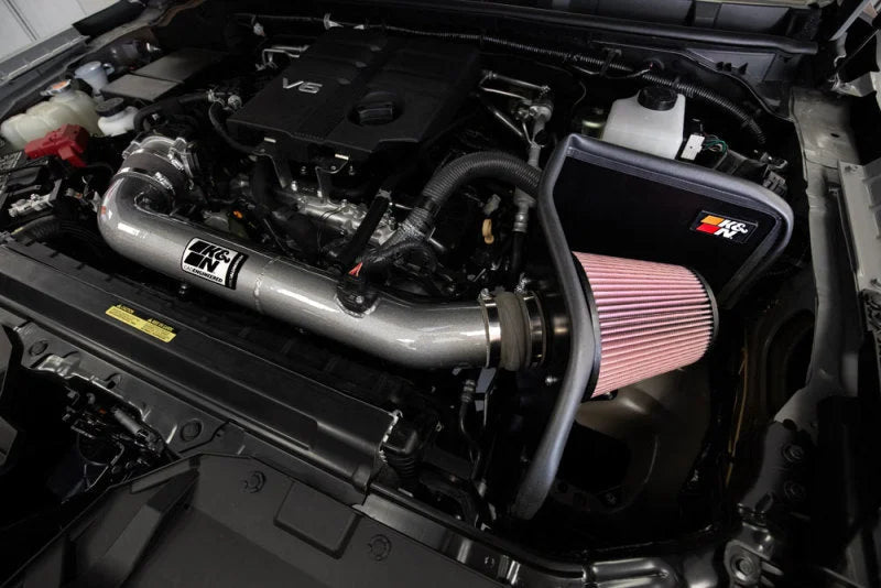 K&N 2022 Nissan Frontier V6 3.8LPerformance Air Intake System - Installation View