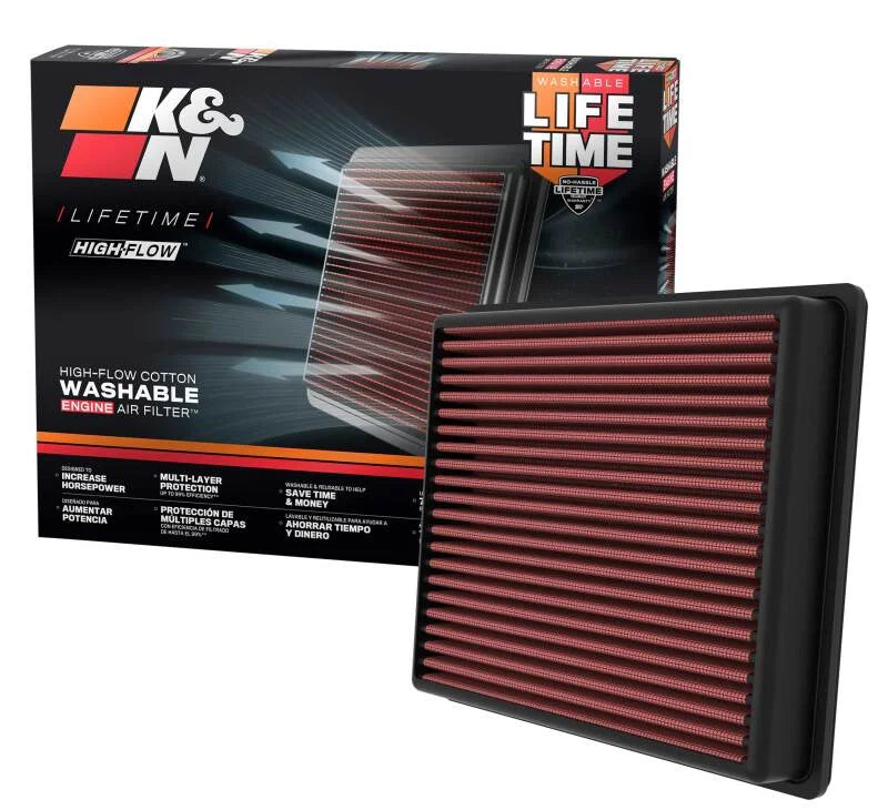 K&N 2022 Toyota Tundra V6-3.5L F/I Turbo Replacement Air Filter - Installation View