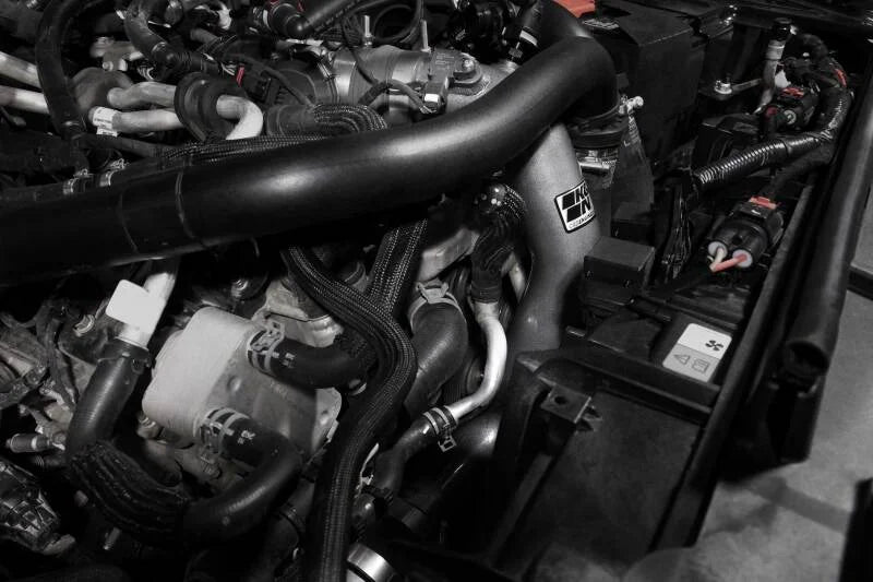 K&N 2023 Ford Bronco Raptor 3.0L V6 Aluminum Charge Pipe Kit - Gunmetal Gray - Back View