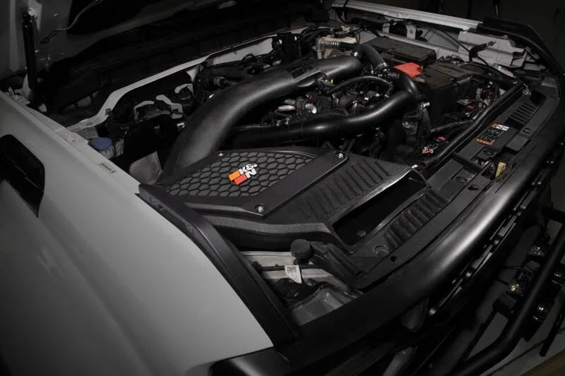 K&N 2023 Ford Bronco Raptor V6 3.0L F/I 63 Series AirCharger Performance Air Intake System - Side View