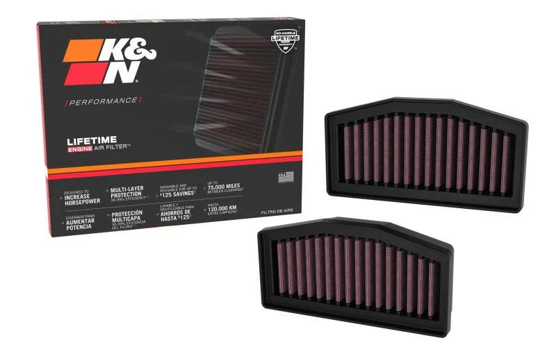 K&N 2024 BMW R1300GS Replacement Air Filter (Set of 2) - Back View