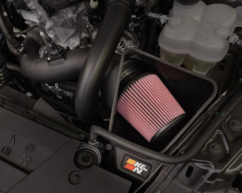 K&N 2024 Ford Mustang Ecoboost L4-2.3L F/L Turbo AirCharger - Cold Air Intake System - Back View