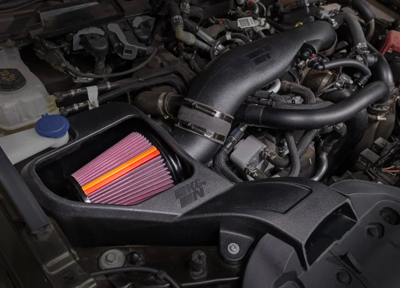 K&N 2024 Ford Ranger Raptor V6 3.0L NextGen Cold Air Intake - Side View