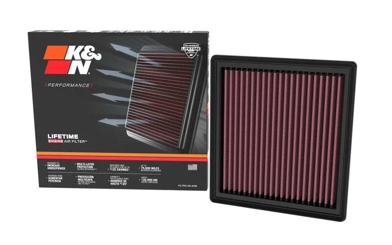 K&N 2024 Mazda CX-90 High-Flow Engine Air Filter - Back View