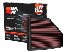 Load image into Gallery viewer, K&amp;N 21-22 Acura TLX V6 3.0L Replacement Air Filter - Back View
