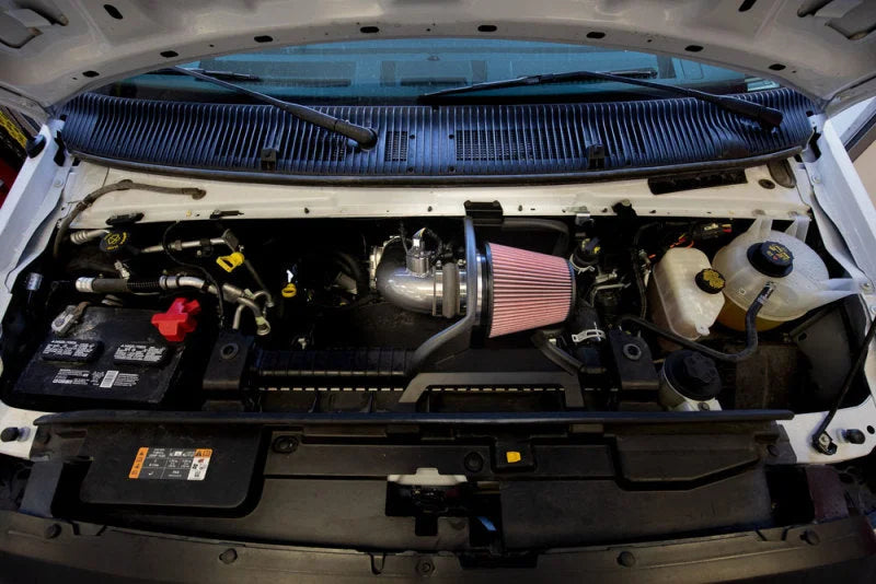 K&N 21-22 Ford E350/450 V8-7.3L Performance Air Intake Kit - Back View