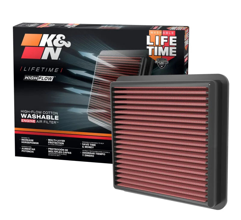 K&N 21-22 Hyundai Elantra 2500 1.6L/2.0L L4 Replacement Air Filter - Installation View
