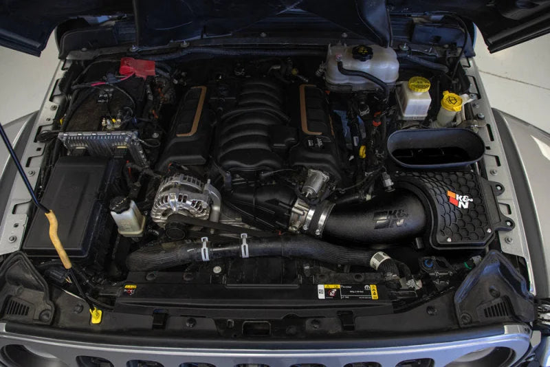 K&N 21-22 Jeep Wrangler JL V8-6.4L AirCharger Performance Intake - Side View
