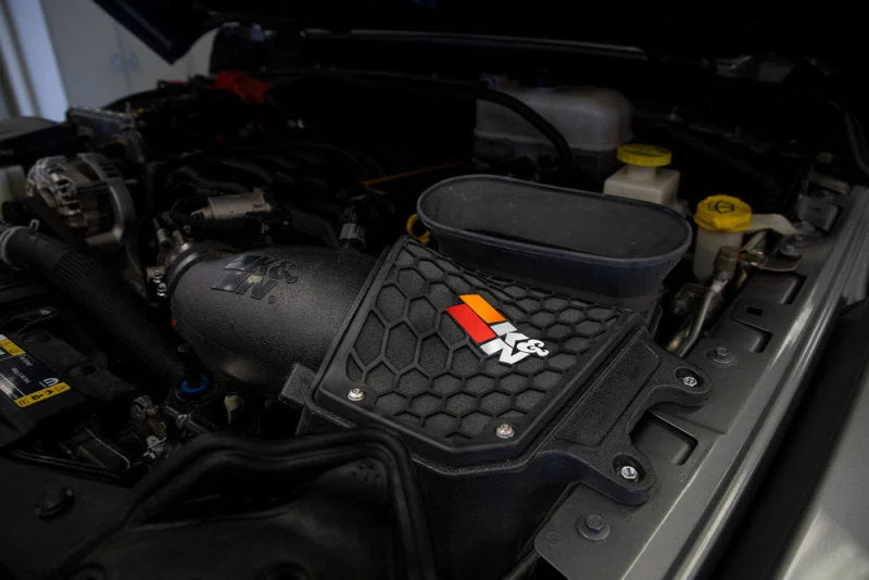 K&N 21-22 Jeep Wrangler JL V8-6.4L AirCharger Performance Intake - Installation View
