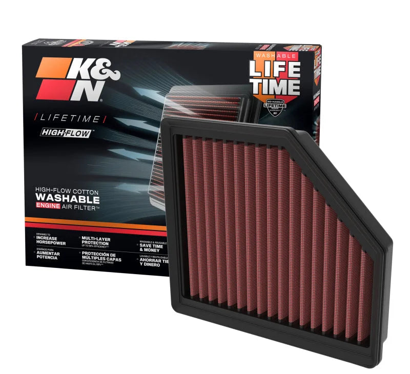 K&N 21-22 Nissan Qashqai III 1.3L L4 F/I Replacement Air Filter - Installation View