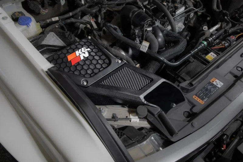K&N 21-23 Ford Bronco 2.3L L4 Performance Air Intake System - Back View