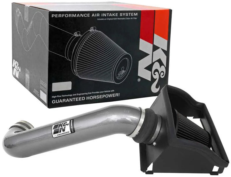 K&N 21-23 Ford F-150 5.0L V8 Performance Air Intake System - Back View