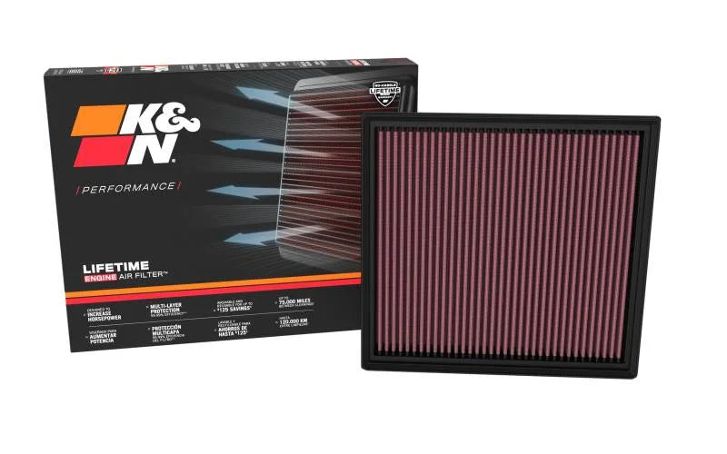 K&N 21-24 Ford E350/E450 Super Duty Replacement Air Filter - Back View