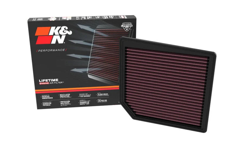 K&N 22-23 Maserati Ghibli L4-2.0L Replacement Air Filter - Installation View