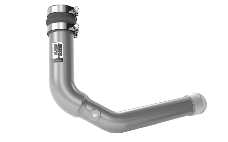 K&N 22-23 Subaru WRX 2.4L H4 Aluminum Charge Pipe Kit - Gunmetal Gray - Main Product View