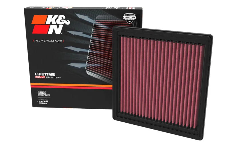 K&N 22-23 Toyota Land Cruiser 3.5L V6/4.0L V8 Replacement Drop In Air Filter - Back View