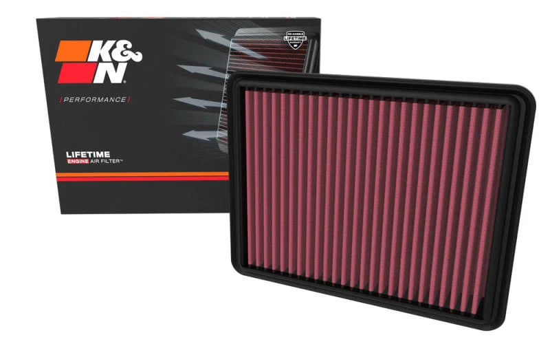 K&N 22-23 Toyota Land Cruiser V6 3.3L DSL Replacement Air Filter - Back View