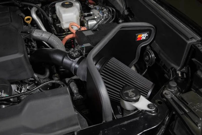 K&N 22-23 Toyota Tundra V6- 3.5L Blackhawk Performance Intake Kit - Back View