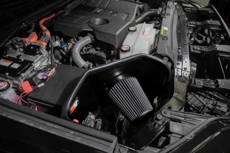 K&N 22-23 Toyota Tundra V6- 3.5L Blackhawk Performance Intake Kit - Installation View
