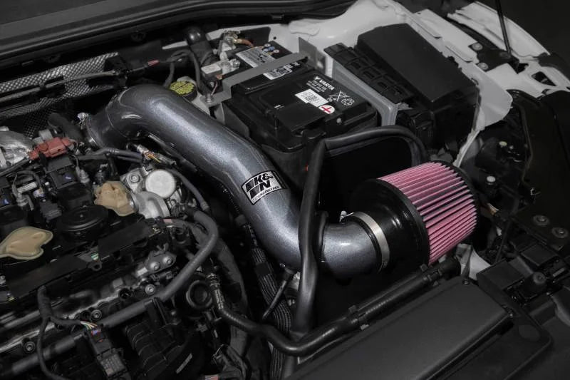 K&N 22-23 Volkswagen Golf R Typhoon Performance Air Intake System - Back View
