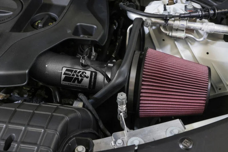 K&N 22-24 Jeep Grand Cherokee L/WL 3.6L V6 Performance Air Intake System - Back View