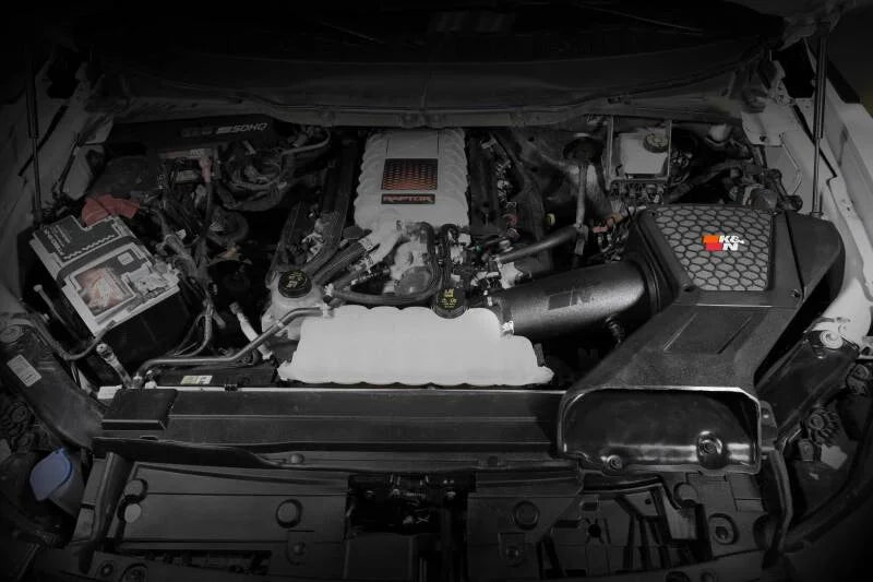 K&N 23-24 Ford F150 Raptor R 5.2L V8 Performance Air Intake System - Side View
