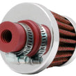 Load image into Gallery viewer, K&amp;N 2in Base OD x .375in Flange ID x 1.75in H Rubber Base Crankcase Vent Filter - Side View