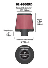 Load image into Gallery viewer, K&amp;N 2in Base OD x .375in Flange ID x 1.75in H Rubber Base Crankcase Vent Filter - Additional View 5