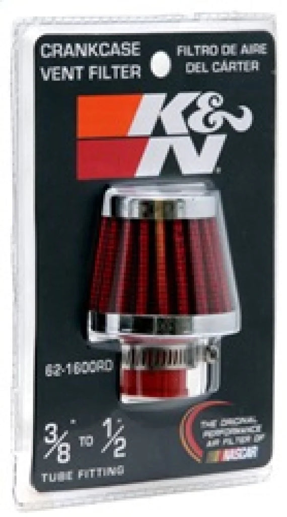 K&N 2in Base OD x .375in Flange ID x 1.75in H Rubber Base Crankcase Vent Filter - Additional View 8
