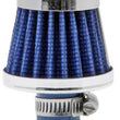 Load image into Gallery viewer, K&amp;N 2in Base OD x .375in Flange ID x 1.75in H Rubber Base Crankcase Vent Filter - Blue - Back View